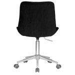 Набор 2 шт Кресло офисное DOBRIN DORA, чёрный велюр (1922-21), хромированная сталь