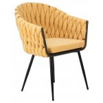 Набор 2 шт Стул обеденный DOBRIN MATILDA, жёлтая ткань (LAR 275-8)