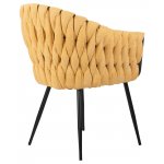 Набор 2 шт Стул обеденный DOBRIN MATILDA, жёлтая ткань (LAR 275-8)