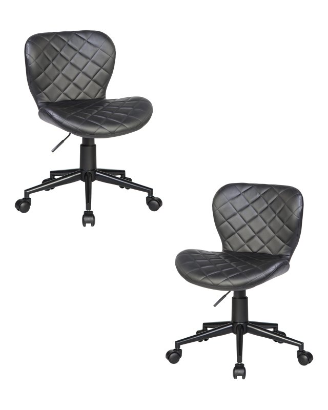 Набор 2 шт Офисное кресло для персонала DOBRIN RORY, чёрный