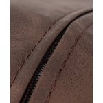 Стул обеденный DOBRIN MARK, черные ножки, коричневая винтажная экокожа (RU-05)