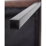 Стул обеденный DOBRIN MARK, черные ножки, коричневая винтажная экокожа (RU-05)