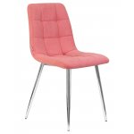 Стул обеденный DOBRIN ALEX, хром ножки, розовая ткань (UF860-05B)