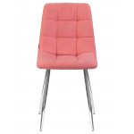 Стул обеденный DOBRIN ALEX, хром ножки, розовая ткань (UF860-05B)