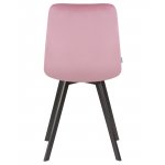 Стул обеденный DOBRIN ALEX SQUARE, черные матовые ножки, розовый велюр (V108-15)