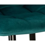 Набор 2 шт Стул барный DOBRIN NICOLE, черные матовые ножки, морской волны велюр (108-119)