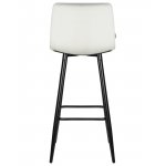 Набор 2 шт Стул барный DOBRIN NICOLE, черные матовые ножки, светло-серый велюр (108-52)