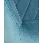 Набор 2 шт Стул обеденный DOBRIN ROBERT, черные матовые ножки, велюр V108-108 Морская волна