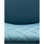 Набор 2 шт Стул обеденный DOBRIN ROBERT, черные матовые ножки, велюр V108-108 Морская волна