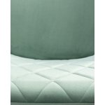 Набор 2 шт Стул обеденный DOBRIN ROBERT, черные матовые ножки, велюр V108-118 Мятный