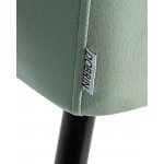 Набор 2 шт Стул обеденный DOBRIN ROBERT, черные матовые ножки, велюр V108-118 Мятный