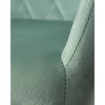 Набор 2 шт Стул обеденный DOBRIN ROBERT, черные матовые ножки, велюр V108-118 Мятный