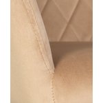 Набор 2 шт Стул обеденный DOBRIN ROBERT, черные матовые ножки, велюр V108-104 Мокко