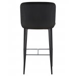 Набор 2 шт Стул барный DOBRIN CHRISTIAN'75, черные ножки, черный велюр (V108-77)