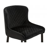 Набор 2 шт Стул барный DOBRIN CHRISTIAN'75, черные ножки, черный велюр (V108-77)