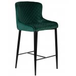 Набор 2 шт Стул барный DOBRIN CHRISTIAN'75, черные ножки, зеленый велюр (V108-64)
