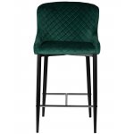 Набор 2 шт Стул барный DOBRIN CHRISTIAN'75, черные ножки, зеленый велюр (V108-64)