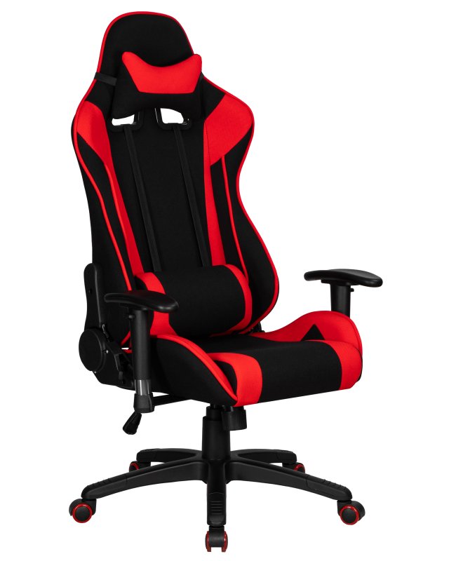 Кресло игровое DOBRIN DALLAS, черно-красная ткань