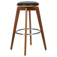 Табурет барный DOBRIN TOM'77, цвет черный глянец PU ABD 002