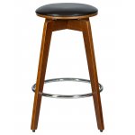 Табурет полубарный DOBRIN TOM'66, цвет черный глянец PU ABD 002