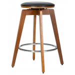 Табурет полубарный DOBRIN TOM'66, цвет черный глянец PU ABD 002