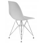 Стул обеденный DOBRIN DSR, ножки хром, цвет светло-серый (GR-01)