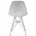 Стул обеденный DOBRIN DSR, ножки хром, цвет светло-серый (GR-01)