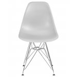 Стул обеденный DOBRIN DSR, ножки хром, цвет светло-серый (GR-01)