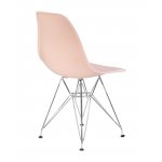 Стул обеденный DOBRIN DSR, ножки хром, цвет светло-розовый (PK-02)