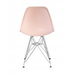 Стул обеденный DOBRIN DSR, ножки хром, цвет светло-розовый (PK-02)