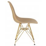 Стул обеденный DOBRIN DSR, ножки золотые, цвет бежевый (GR-03)
