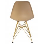 Стул обеденный DOBRIN DSR, ножки золотые, цвет бежевый (GR-03)