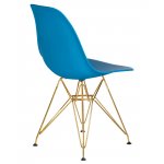 Стул обеденный DOBRIN DSR, ножки золотые, цвет голубой (BE-02)