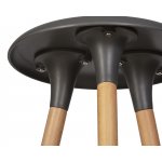 Табурет барный DOBRIN ROYCE, ножки светлый бук, цвет темно-серый (GR-04)