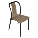 Стул обеденный DOBRIN ADAM, черный/бежевый