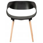 Стул обеденный DOBRIN ALIEN, ножки светлый бук, цвет чёрный (B-03)