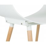 Стул обеденный DOBRIN ALIEN, ножки светлый бук, цвет белый (W-02)