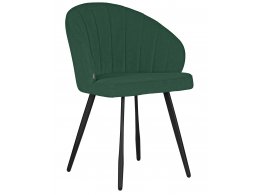 Стул обеденный DOBRIN NAOMI, ЭМАЛЬ ЧЕРНЫЙ МУАР велюр Catania Izumrud