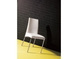 Стул ELIAS 44,43 (G093 Хром/ TR 500 айвори экокожа )