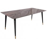 Стол обеденный Рио Гранд MC232-180BR, 180х90х76 см, коричневая керамика/черный
