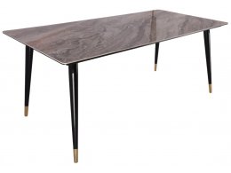 Стол обеденный Рио Гранд MC232-180BR, 180х90х76 см, коричневая керамика/черный