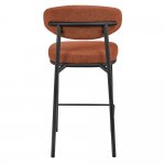 Стул полубарный Lucas 2 терракотовый шенилл с чёрными ножками Стул полубарный Lucas 2 терракотовый шенилл с чёрными ножками