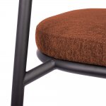 Стул полубарный Lucas 2 терракотовый шенилл с чёрными ножками Стул полубарный Lucas 2 терракотовый шенилл с чёрными ножками