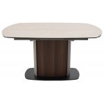 Стол DAGFINN 150 TL-314 поворотная система раскладки, исп. керамика на стекле / Кофе/ Орех, ®DISAUR