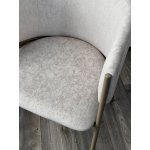 Стул ДИЛЛ, цвет RAIN 8 слоновая кость, велюр / шампань каркас М-City