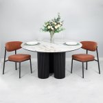 Стол BRAVO 140х85х77 см керамогранит Calacatta Matt