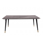 Стол обеденный Рио Гранд MC232-180BR, 180х90х76 см, коричневая керамика/черный