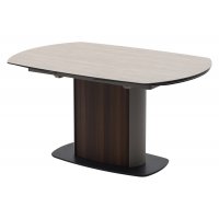 Стол DAGFINN 150 TL-314 поворотная система раскладки, исп. керамика на стекле / Кофе/ Орех, ®DISAUR