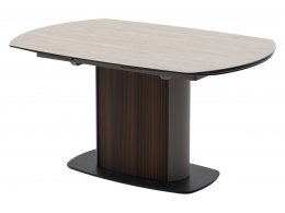 Стол DAGFINN 150 TL-314 поворотная система раскладки, исп. керамика на стекле / Кофе/ Орех, ®DISAUR