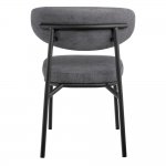 Стул Lucas 2 серый шенилл с чёрными ножками